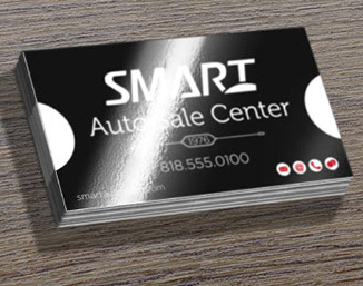 High gloss laminated business cards