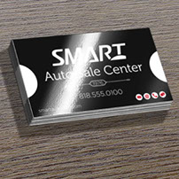 High gloss laminated business cards