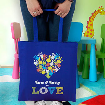 Promotional personalized tote bags